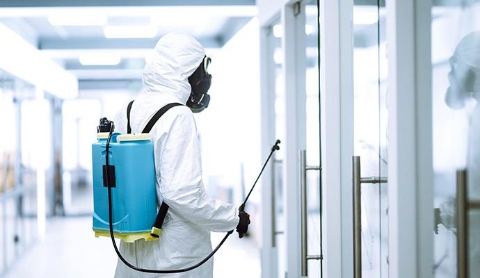 Providing professional disinfecting service