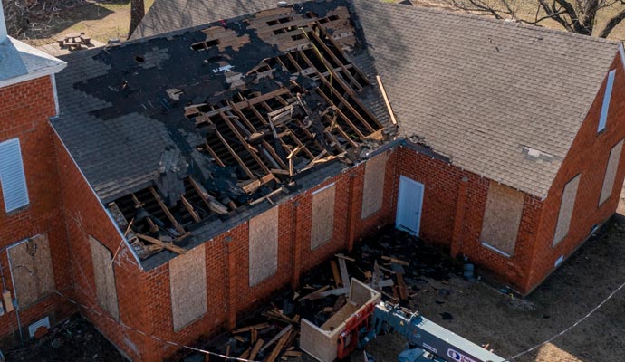 fire damaged property