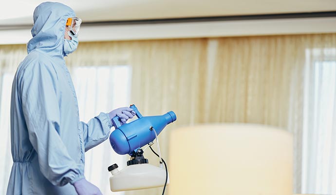 Professional removing smoke odor
