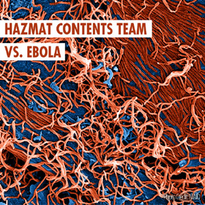 Hazmat Contents Team vs Ebola a view of the ebola strain enhanced with a microscope